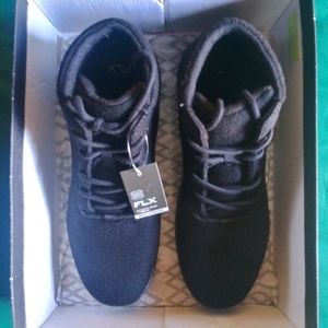 Black High Top Lace Shoes Size 12